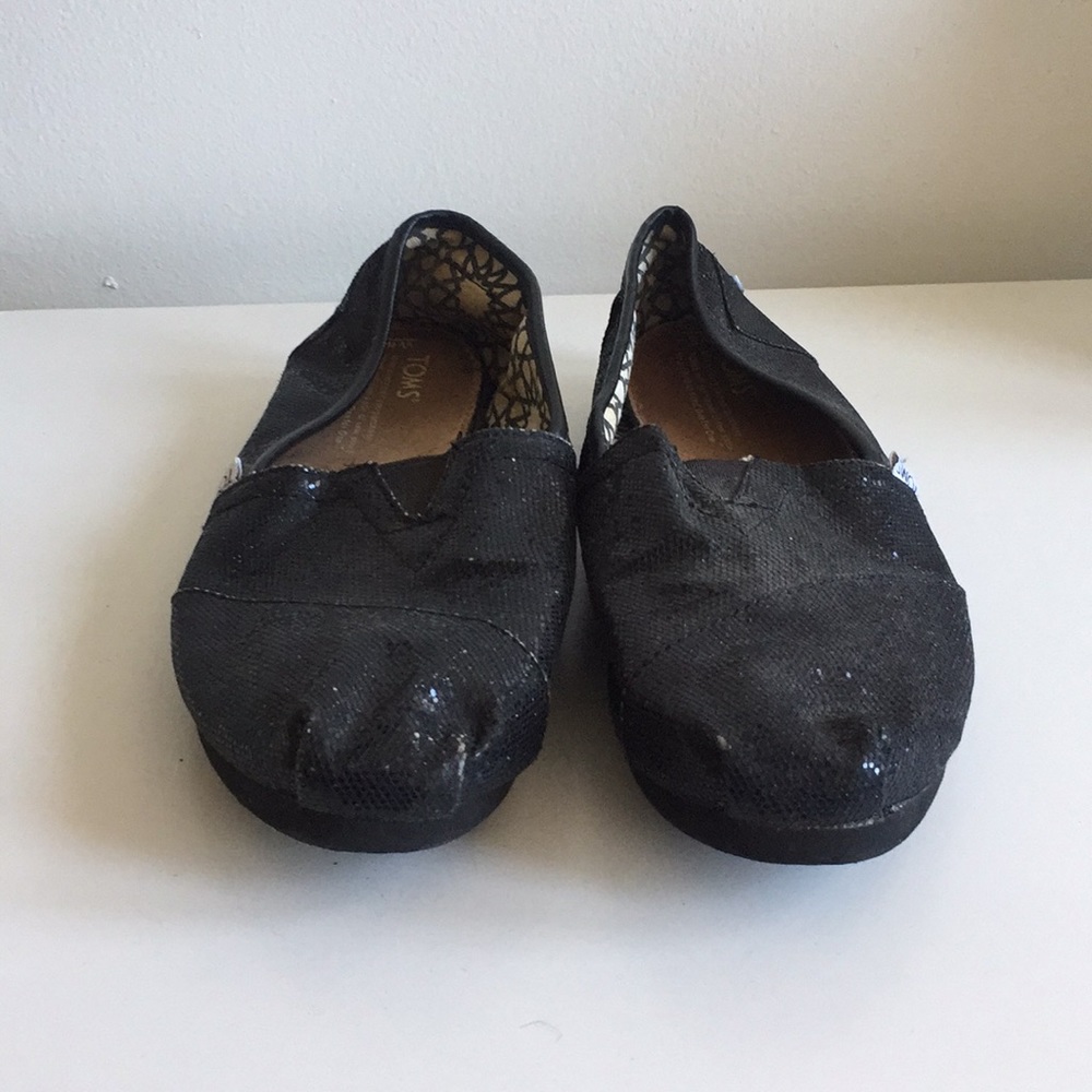 Black Sparkle Toms